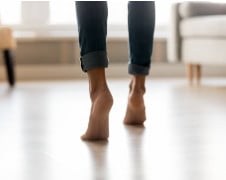 Tiptoeing Feet