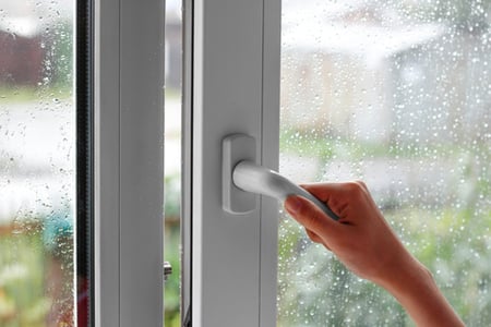 moisture on door