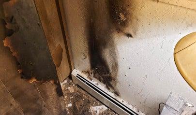Soot and Smoke Damage After a Wildfire
