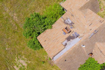 shingles missing off of a roof