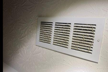 Dust and dirt on a ac vent