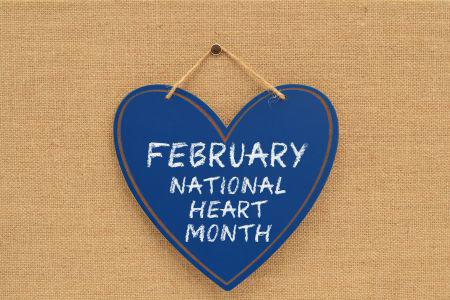 A blue heart for heart month