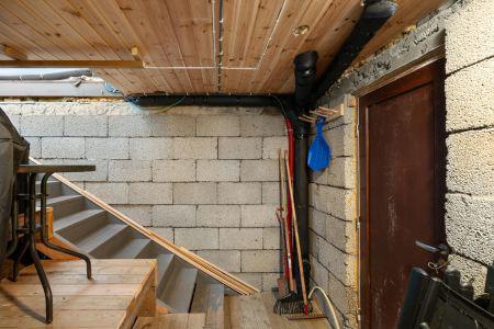 basement with stairs