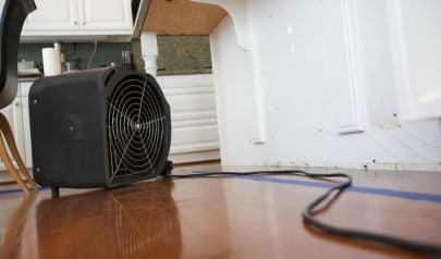 Water Remediation Saves Kitchen Cabinets and Counters from Water Damage