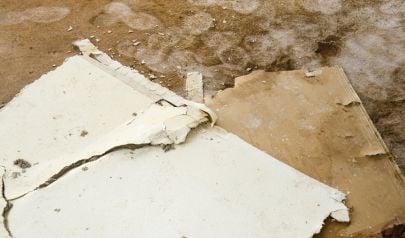Drying the Floor During  Flood Damage Cleanup Process in Hamilton