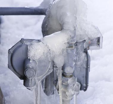 Pipes damaged from a winter storm