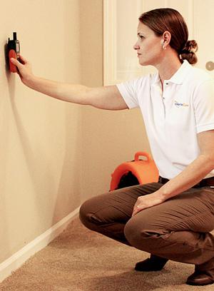 AdvantaClean Technician Testing for Mold