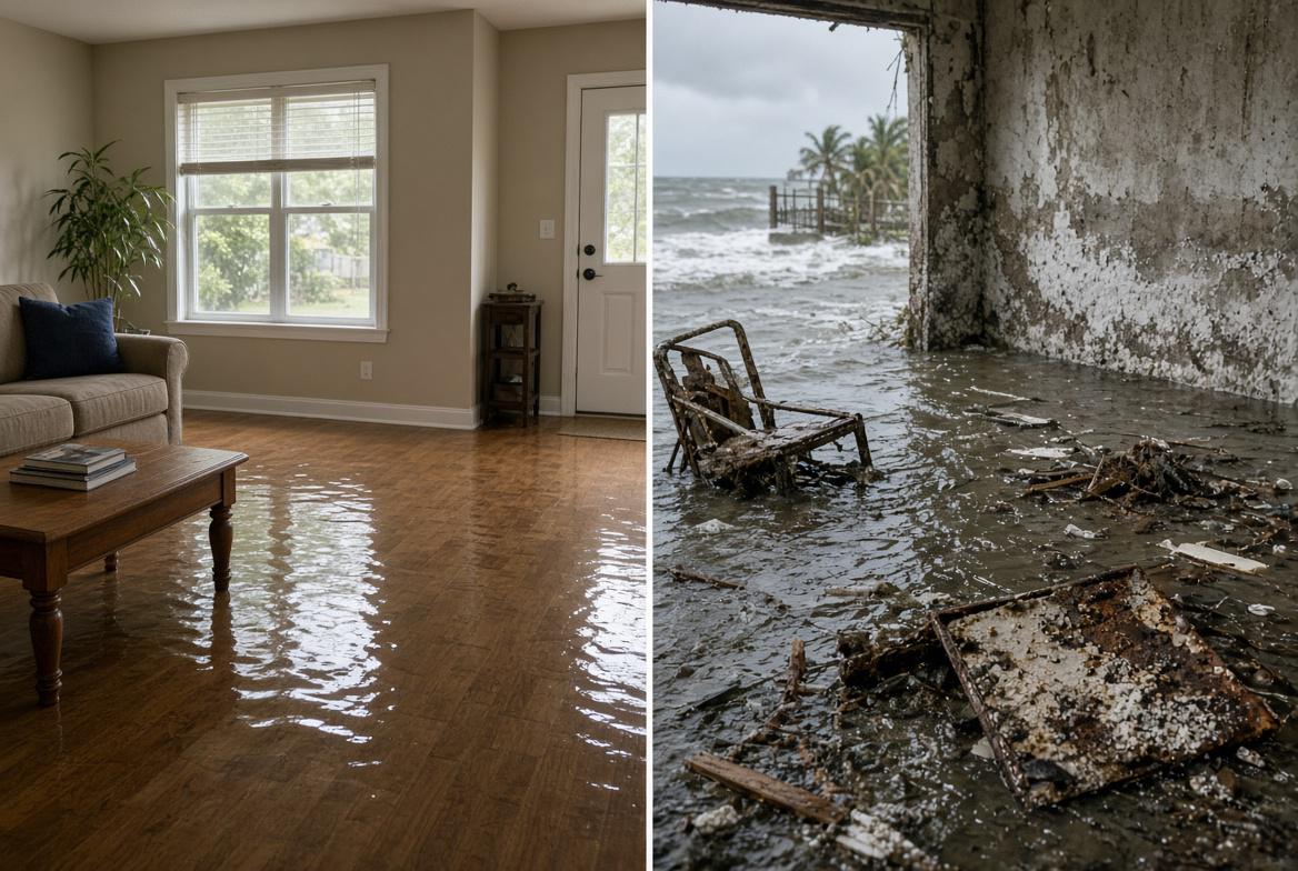 Saltwater vs freshwater flood damage: why storm surge requires a different restoration process