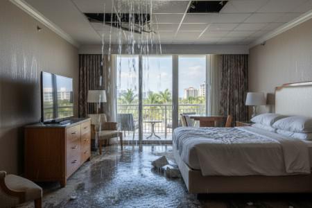 Water damage from fire sprinklers in hotels and condos in Fort Lauderdale