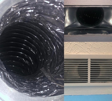 Air ducts after cleaning