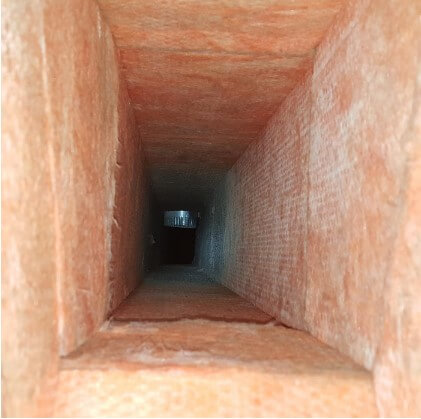 Air duct after cleaning
