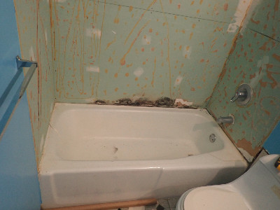 bathroom water damage 