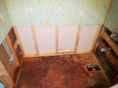 bathroom water damage 
