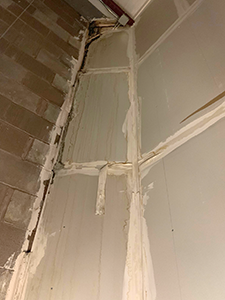 After mold removal on walls