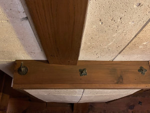 After cleaning mold on basement wood
