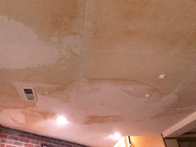 Damage to roof due to water leak