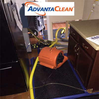 Cleaning water leak on floor