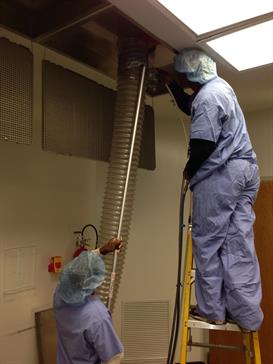 Hospital air duct cleaning