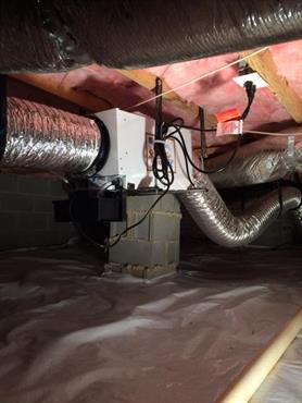 Air ducts in crawl space