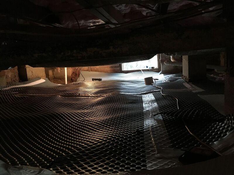 Matting in Crawl Space