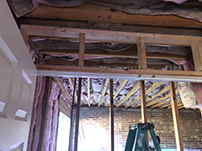 Cleaning water damage areas in home