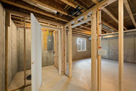 unfinished basement with open walling