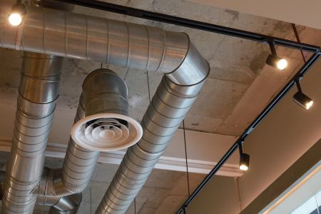 commercial air ducts in a building